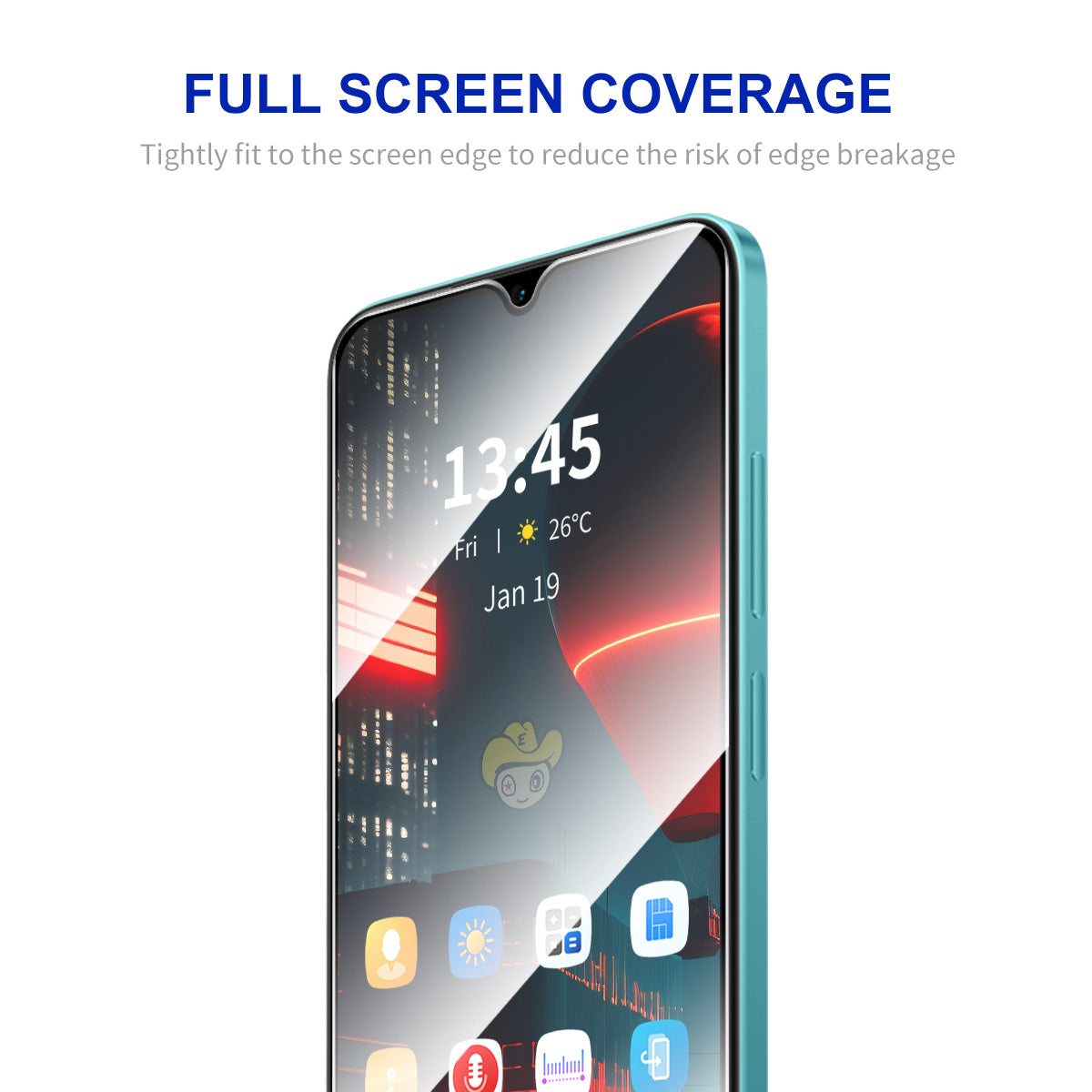 ENKAY HAT PRINCE for Nokia C21 Screen Protector 2.5D Case-Friendly High Aluminium-silicon Glass Film ENKAY HAT PRINCE for Nokia C21 Screen Protector 2.5D Case-Friendly High Aluminium-silicon Glass Film